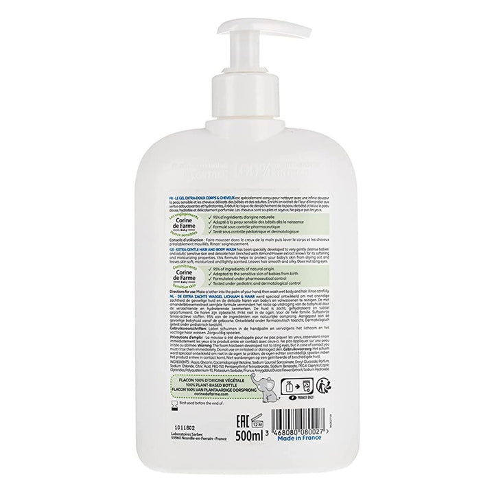 Corine De Farme Baby Extra Gentle Hair & Body Wash 500 mL - Easy Pharmacy LLC