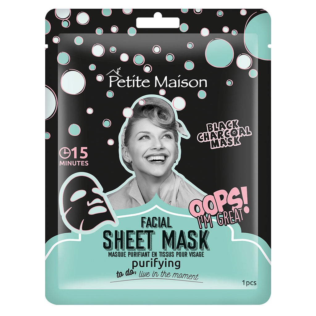 Petite Maison Facial Sheet Mask Purifying Black Charcoal 25 mL, 1's - Easy Pharmacy LLC