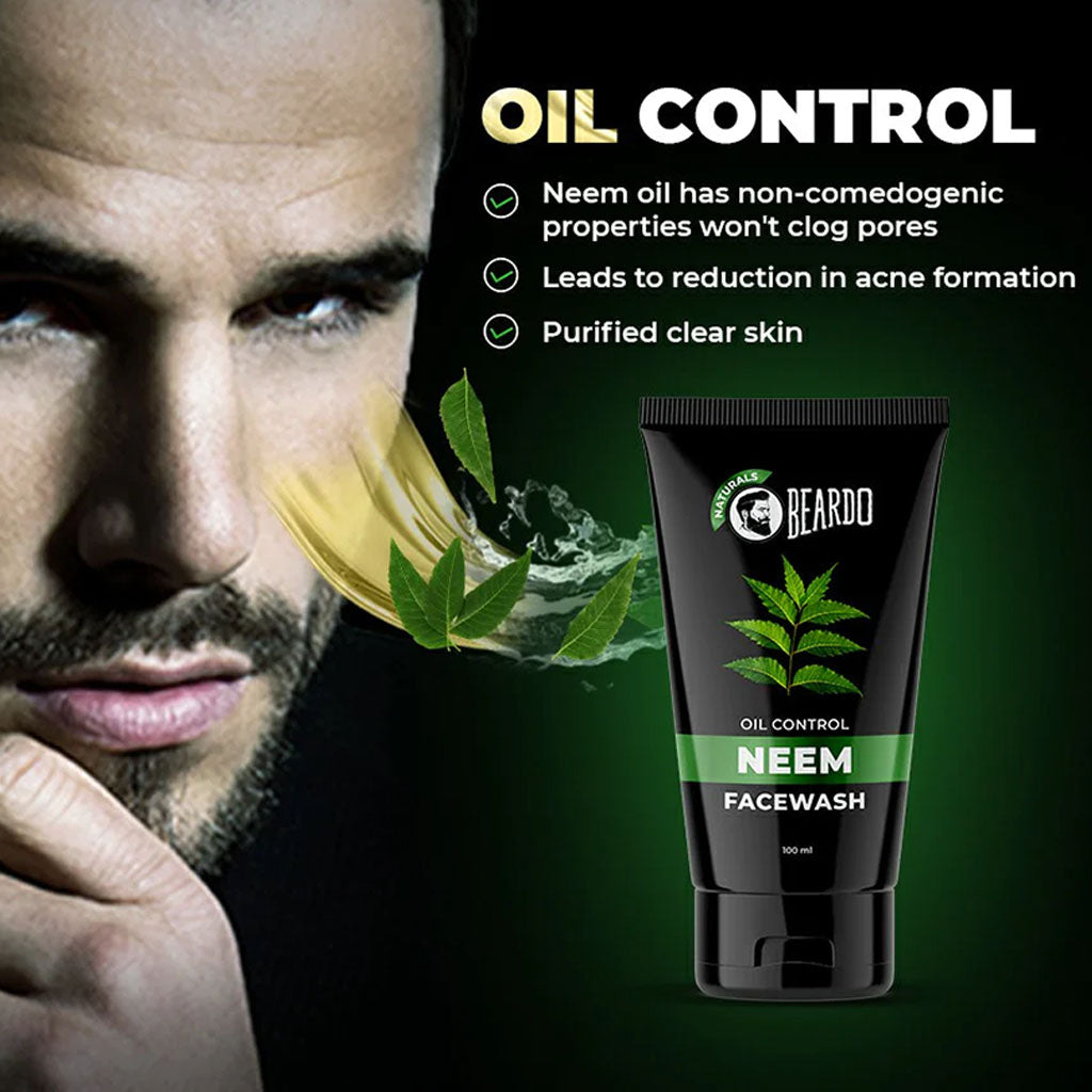 Beardo Naturals Men's Oil Control Neem Face Wash 100ml - Easy Pharmacy LLC