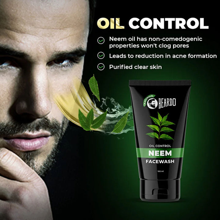 Beardo Naturals Men's Oil Control Neem Face Wash 100ml - Easy Pharmacy LLC