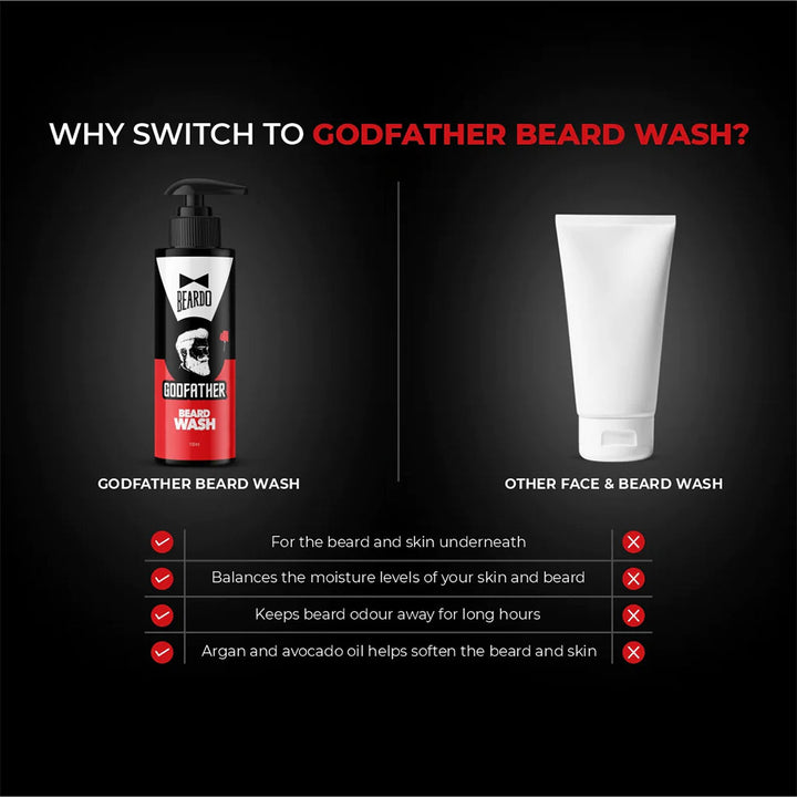 Beardo Godfather Beard Wash 100ml - Easy Pharmacy LLC