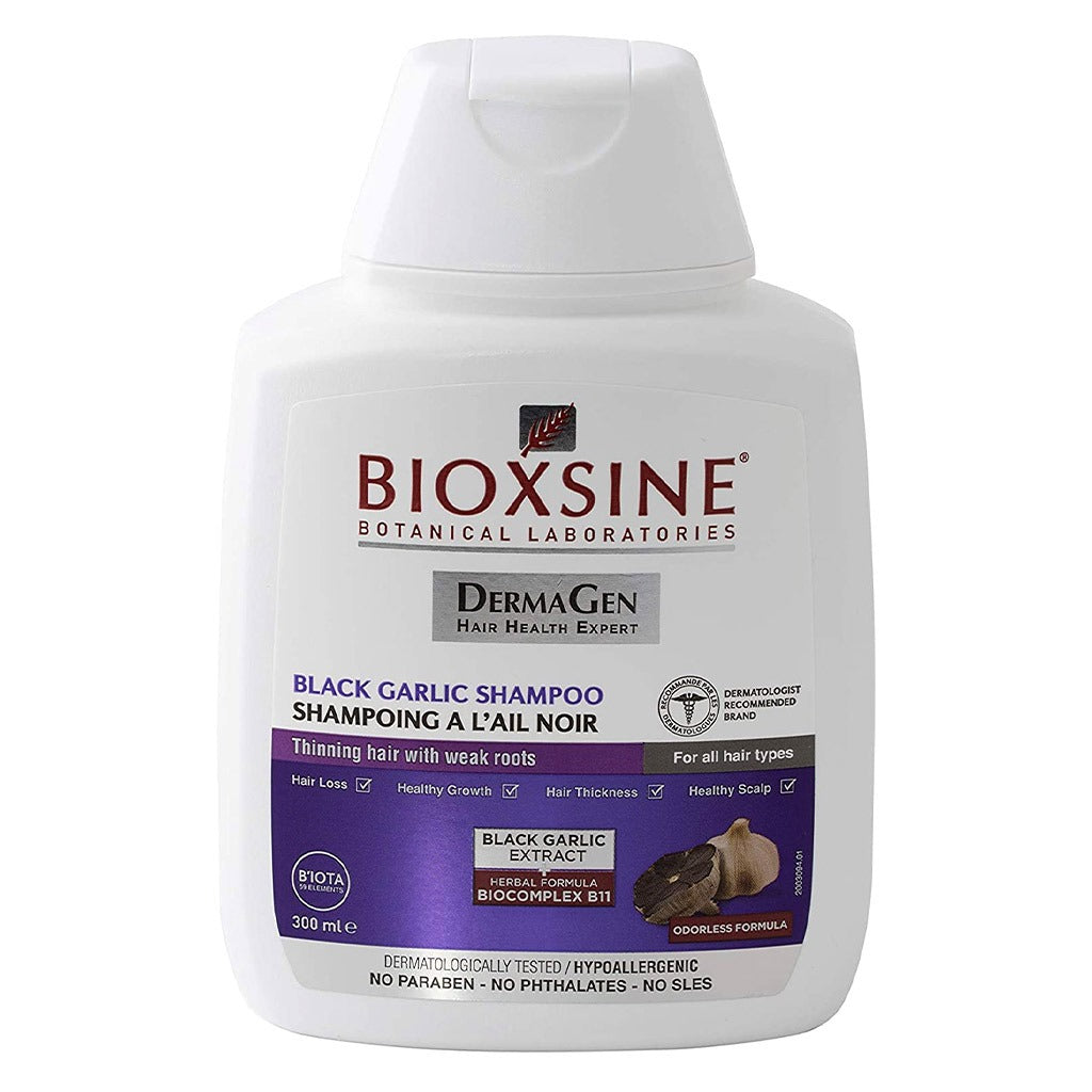 Bioxsine DermaGen Anti-Hair Loss Black Garlic Herbal Shampoo 300 mL - Easy Pharmacy LLC