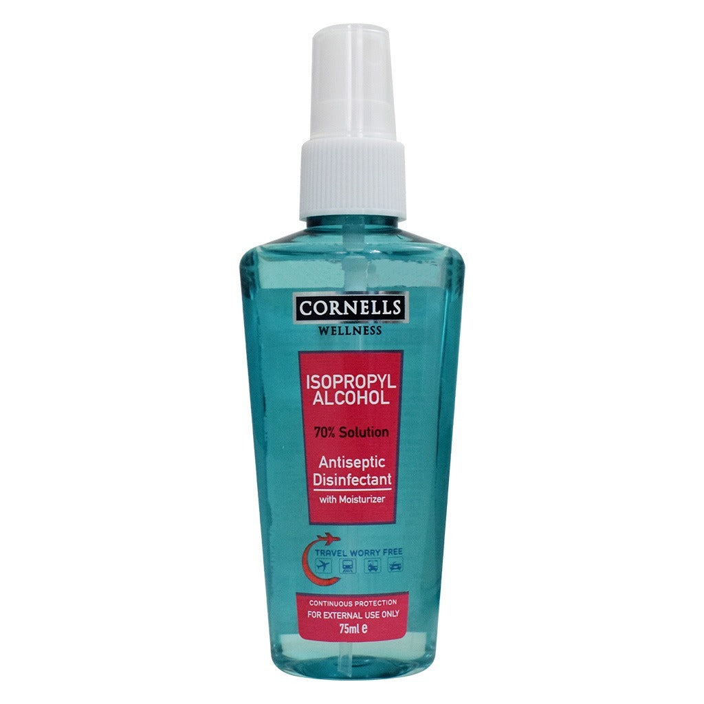 Cornells Wellness 70% Isopropyl Alcohol Disinfectant Solution 75ml - Easy Pharmacy LLC