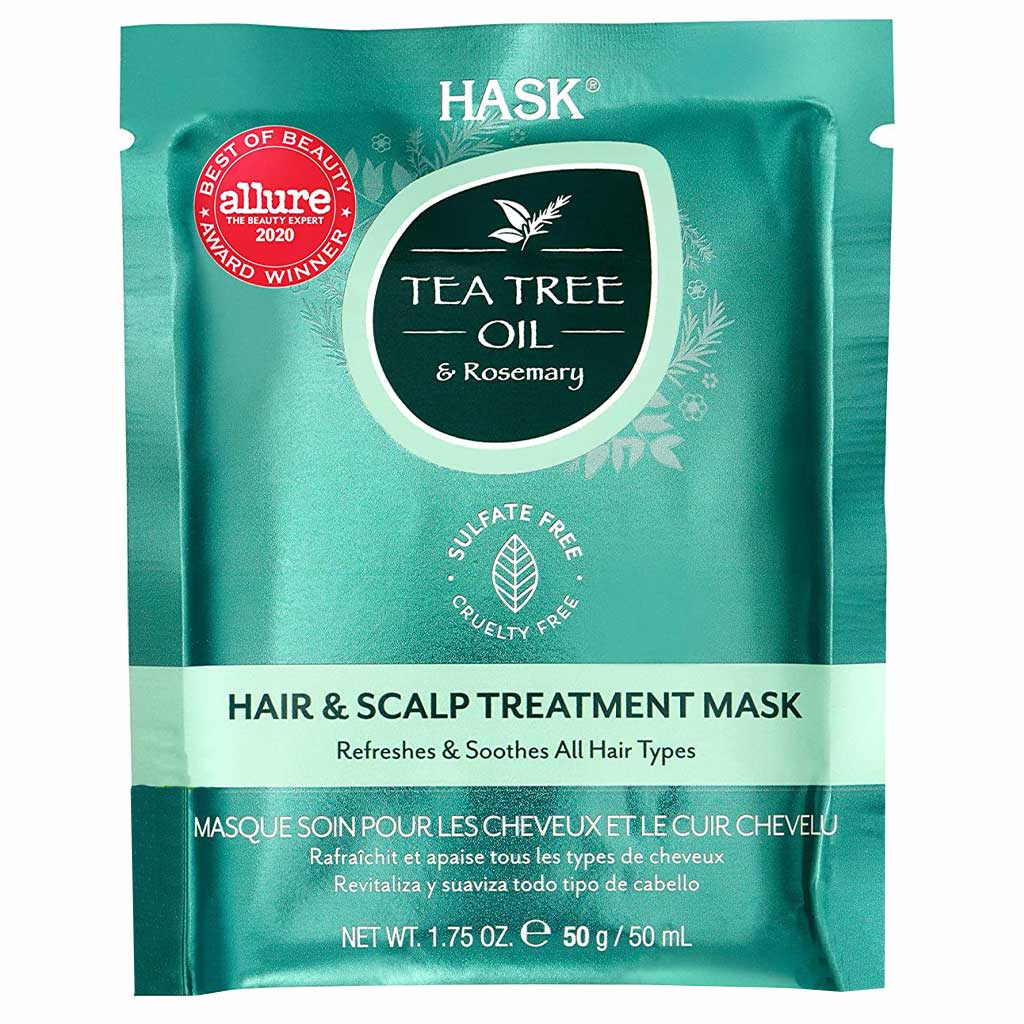 Hask Tea Tree Oil & Rosemary Hair and Scalp Treatment Mask For All Hair types 50 g - Easy Pharmacy LLC
