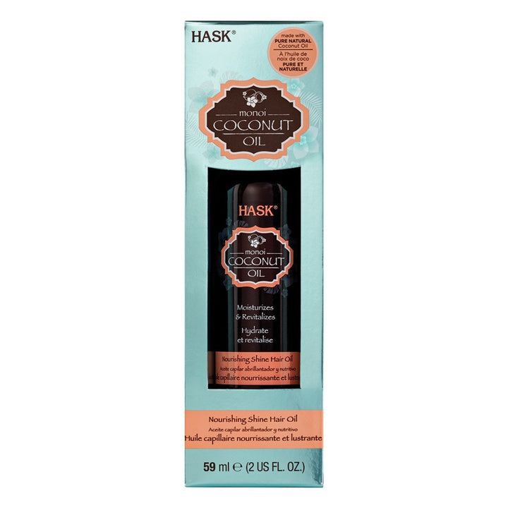 Hask Monoi Coconut Oil Nourishing Shine Hair Oil Treatment 59 mL - Easy Pharmacy LLC