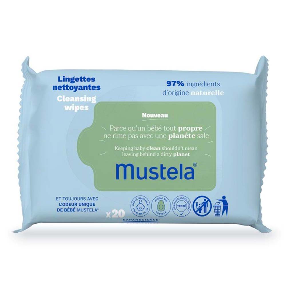 Mustela Baby Cleansing Wipes, Packs of 20's - Easy Pharmacy LLC