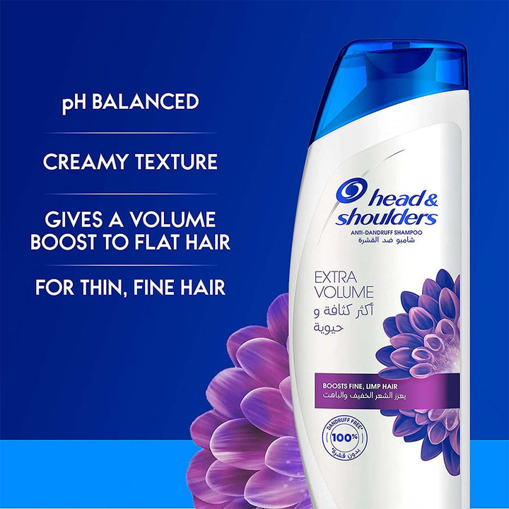 Head & Shoulders Extra Volume Anti-Dandruff Shampoo For Fine And Limp Hair 400ml - Easy Pharmacy LLC