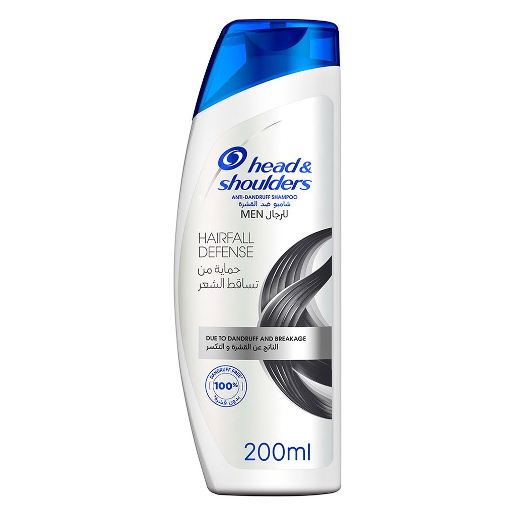 Head & Shoulders Hairfall Defense Anti-Dandruff Shampoo For Men 200ml - Easy Pharmacy LLC