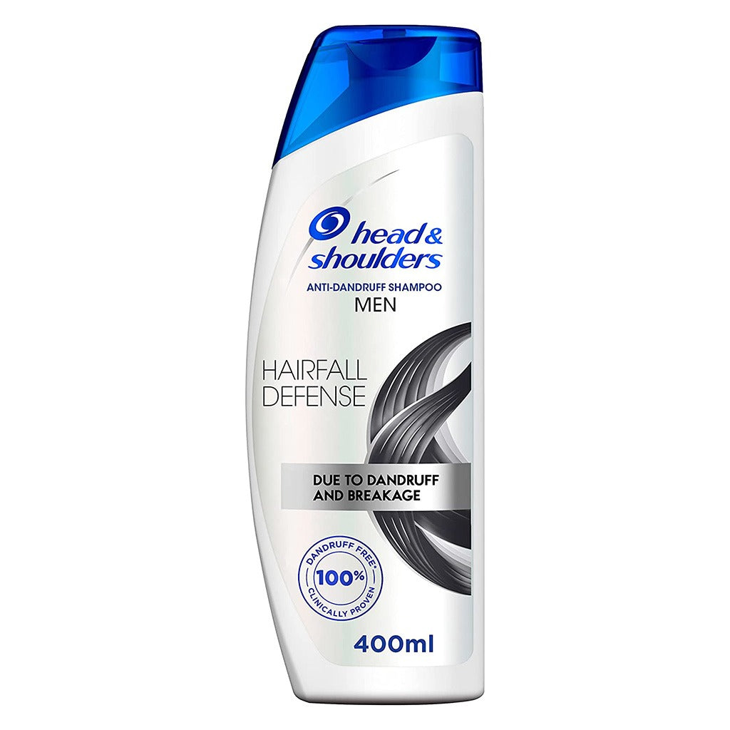Head & Shoulders Hairfall Defense Anti-Dandruff Shampoo For Men 400ml - Easy Pharmacy LLC