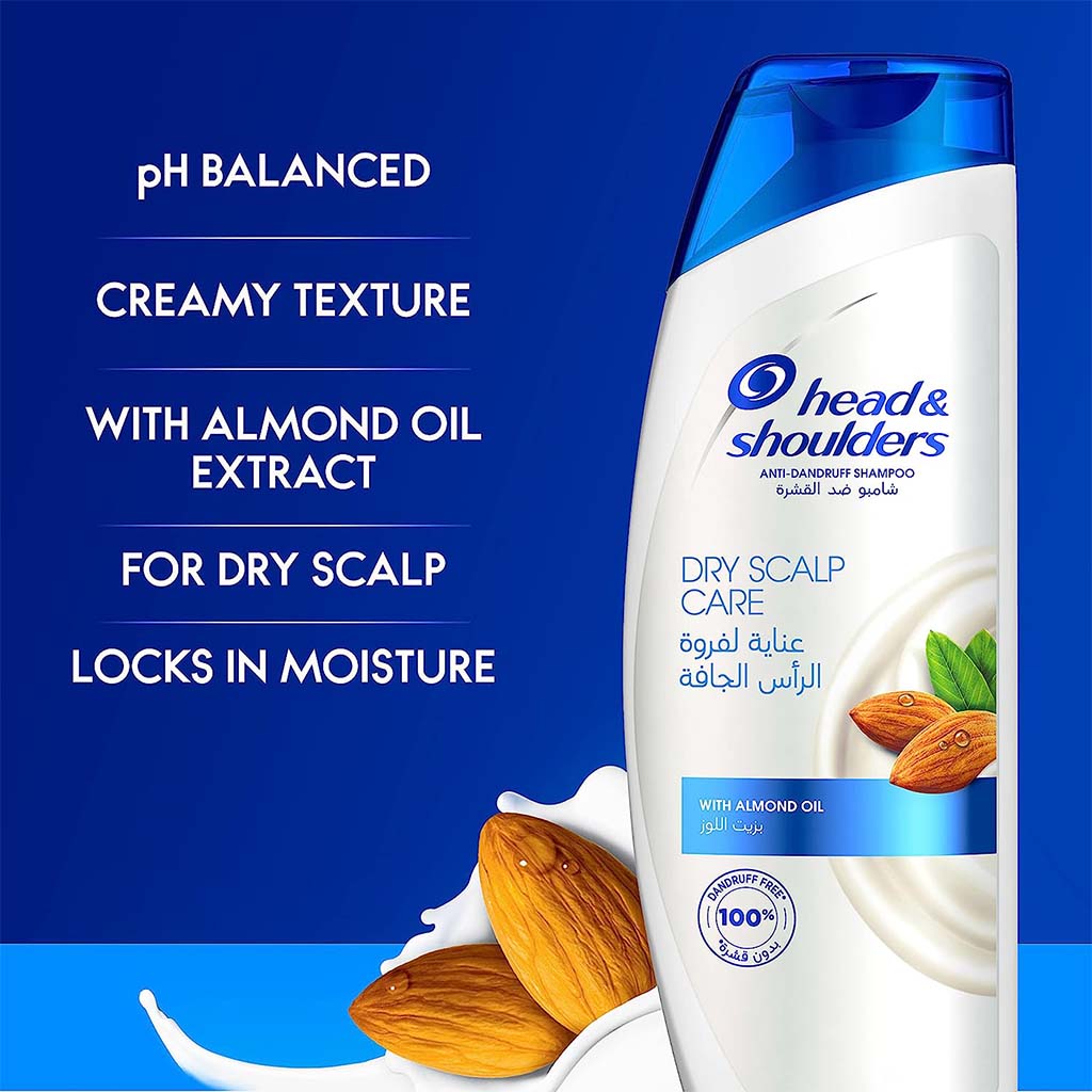 Head & Shoulders Dry Scalp Care Anti-Dandruff Paraben Free Shampoo With Almond Oil 400ml - Easy Pharmacy LLC