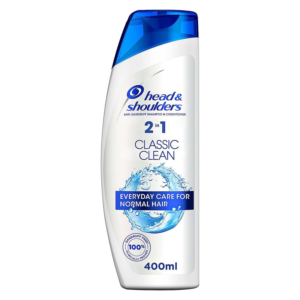 Head & Shoulders 2 In 1 Classic Clean Anti-Dandruff Shampoo With Conditioner 400ml - Easy Pharmacy LLC