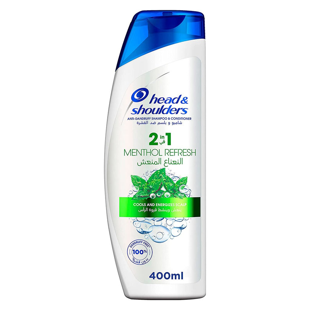 Head & Shoulders 2 In 1 Menthol Refresh Anti-Dandruff Shampoo And Conditioner 400ml - Easy Pharmacy LLC