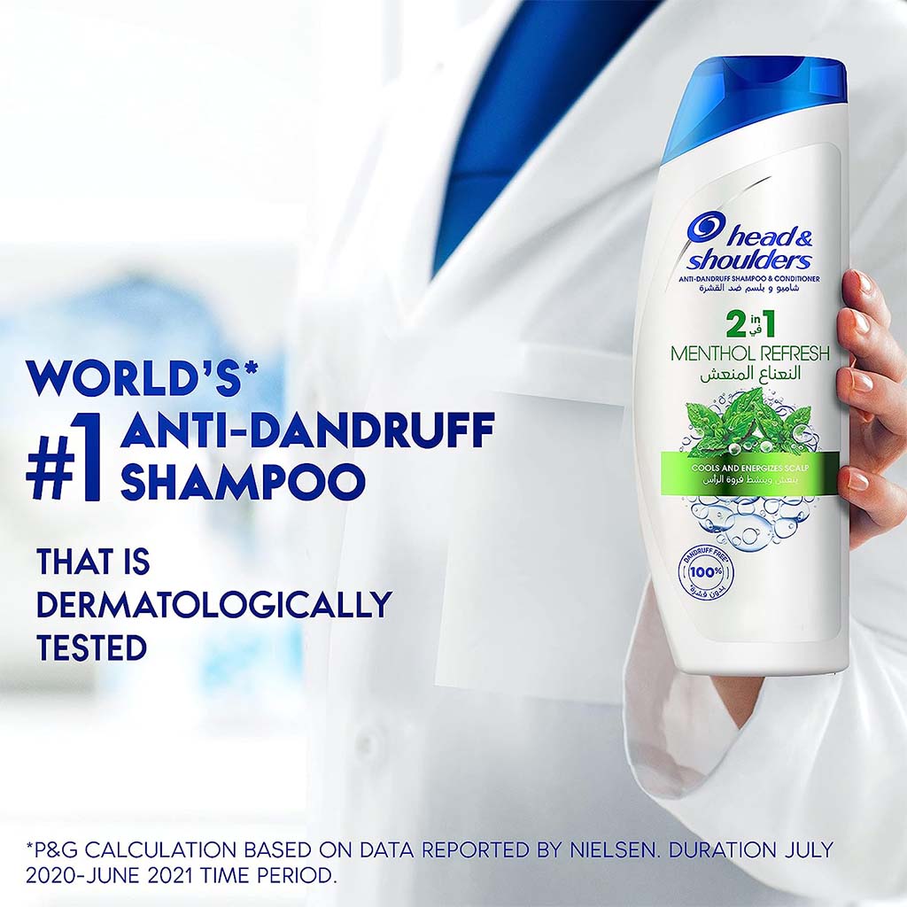 Head & Shoulders 2 In 1 Menthol Refresh Anti-Dandruff Shampoo And Conditioner 400ml - Easy Pharmacy LLC