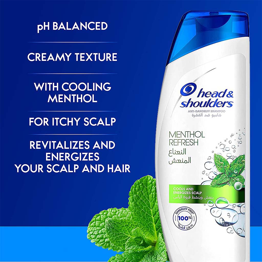 Head & Shoulders Menthol Refresh Anti-Dandruff Shampoo 190ml - Easy Pharmacy LLC