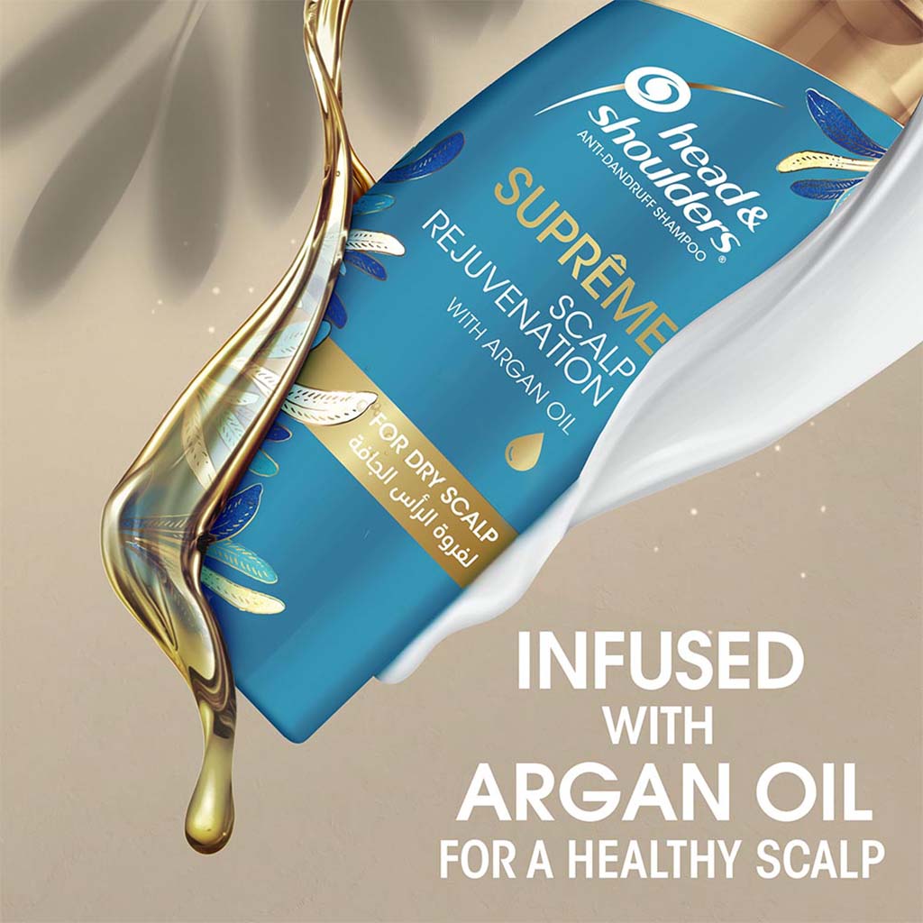 Head & Shoulders Supreme Anti-Dandruff Shampoo With Argan Oil For Dry Scalp Rejuvenation 200ml - Easy Pharmacy LLC