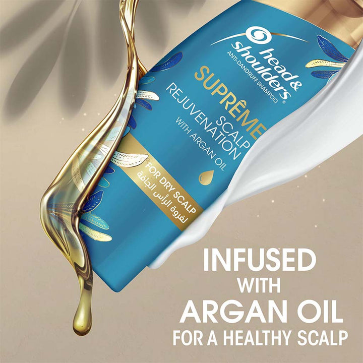 Head & Shoulders Supreme Anti-Dandruff Shampoo With Argan Oil For Dry Scalp Rejuvenation 200ml - Easy Pharmacy LLC