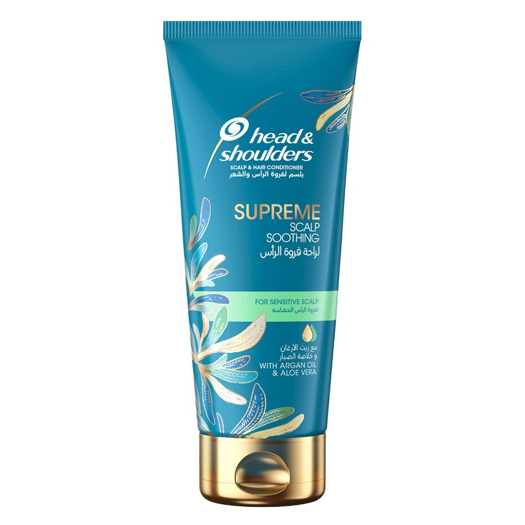 Head & Shoulders Supreme Scalp And Hair Conditioner With Argan Oil And Aloe Vera For Sensitive Scalp Soothing 200ml - Easy Pharmacy LLC