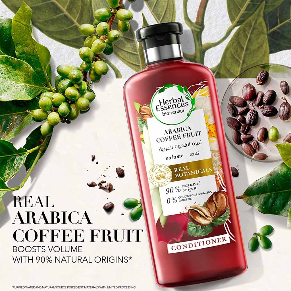 Herbal Essences Bio: Renew Arabica Coffee Volume Boost Fruit Conditioner For Fine Hair 400ml - Easy Pharmacy LLC