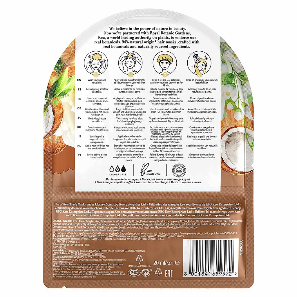 Herbal Essence Coconut Milk Hair Mask And Cap 20 mL 1's - Easy Pharmacy LLC