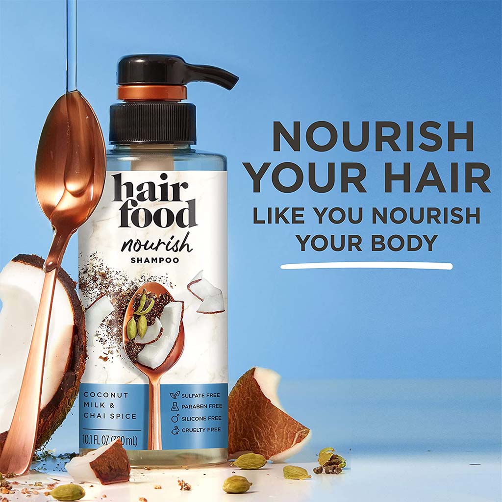 Hair Food Sulfate & Paraben Free Nourishing Shampoo With Coconut Milk And Chai Spice 300ml - Easy Pharmacy LLC