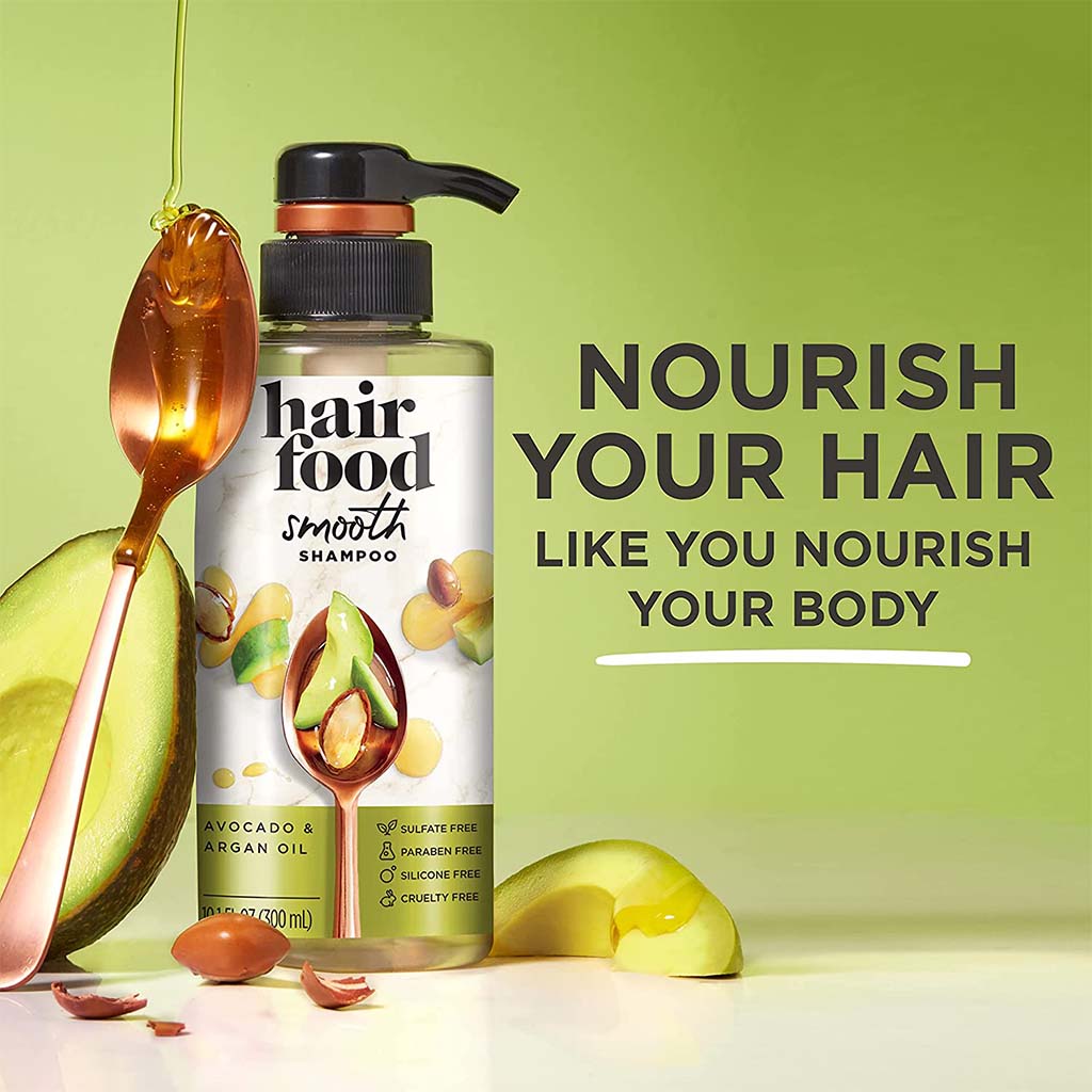 Hair Food Sulfate Free Smoothing Shampoo With Avocado & Argan Oil 300ml - Easy Pharmacy LLC