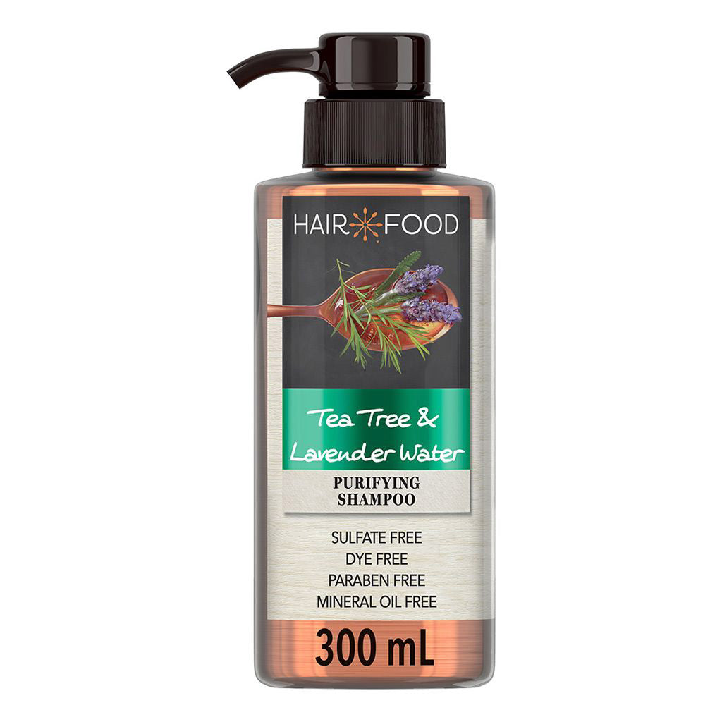 Hair Food Sulfate & Dye Free Purifying Treatment Shampoo With Tea Tree And Lavender Water 300ml - Easy Pharmacy LLC