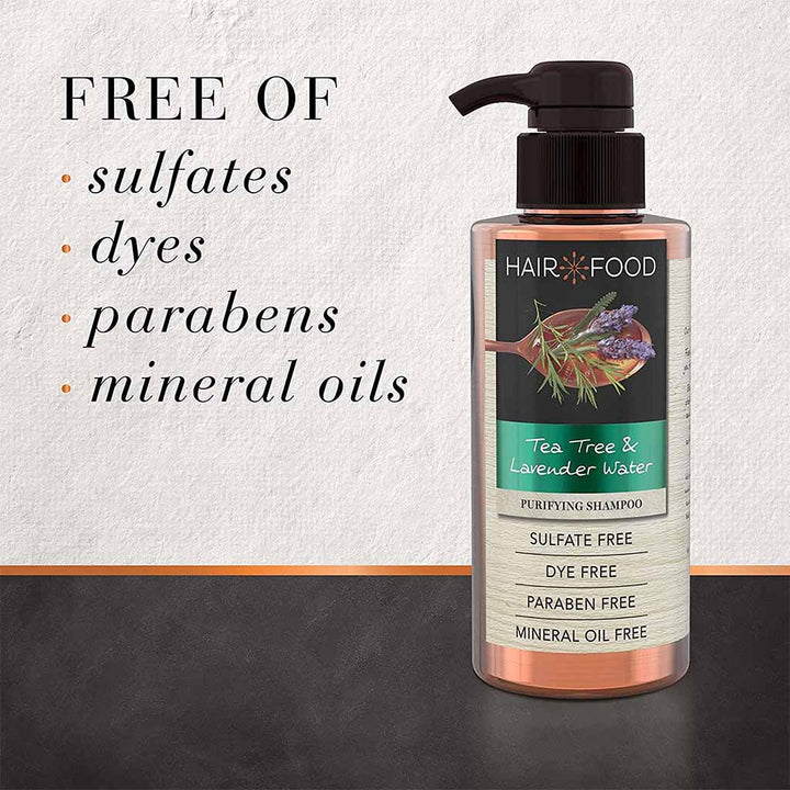 Hair Food Sulfate & Dye Free Purifying Treatment Shampoo With Tea Tree And Lavender Water 300ml - Easy Pharmacy LLC
