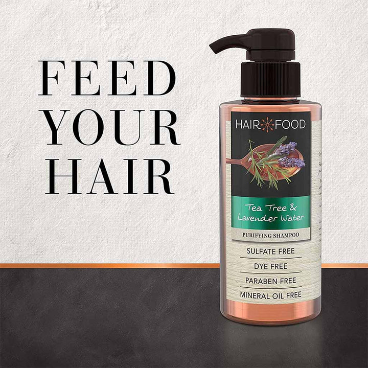 Hair Food Sulfate & Dye Free Purifying Treatment Shampoo With Tea Tree And Lavender Water 300ml - Easy Pharmacy LLC