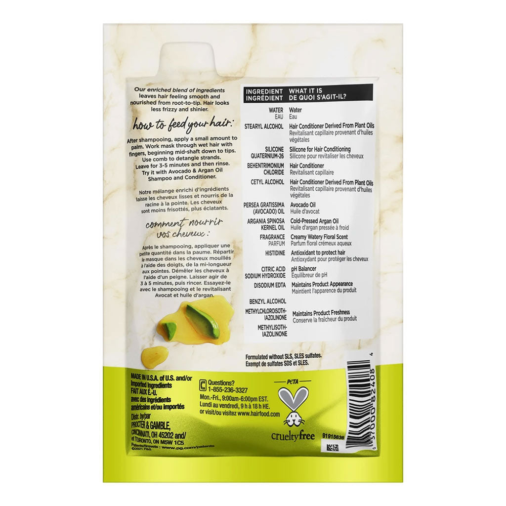 Hair Food Sulfate Free Avocado & Argan Oil Smoothing Hair Mask 50ml - Easy Pharmacy LLC