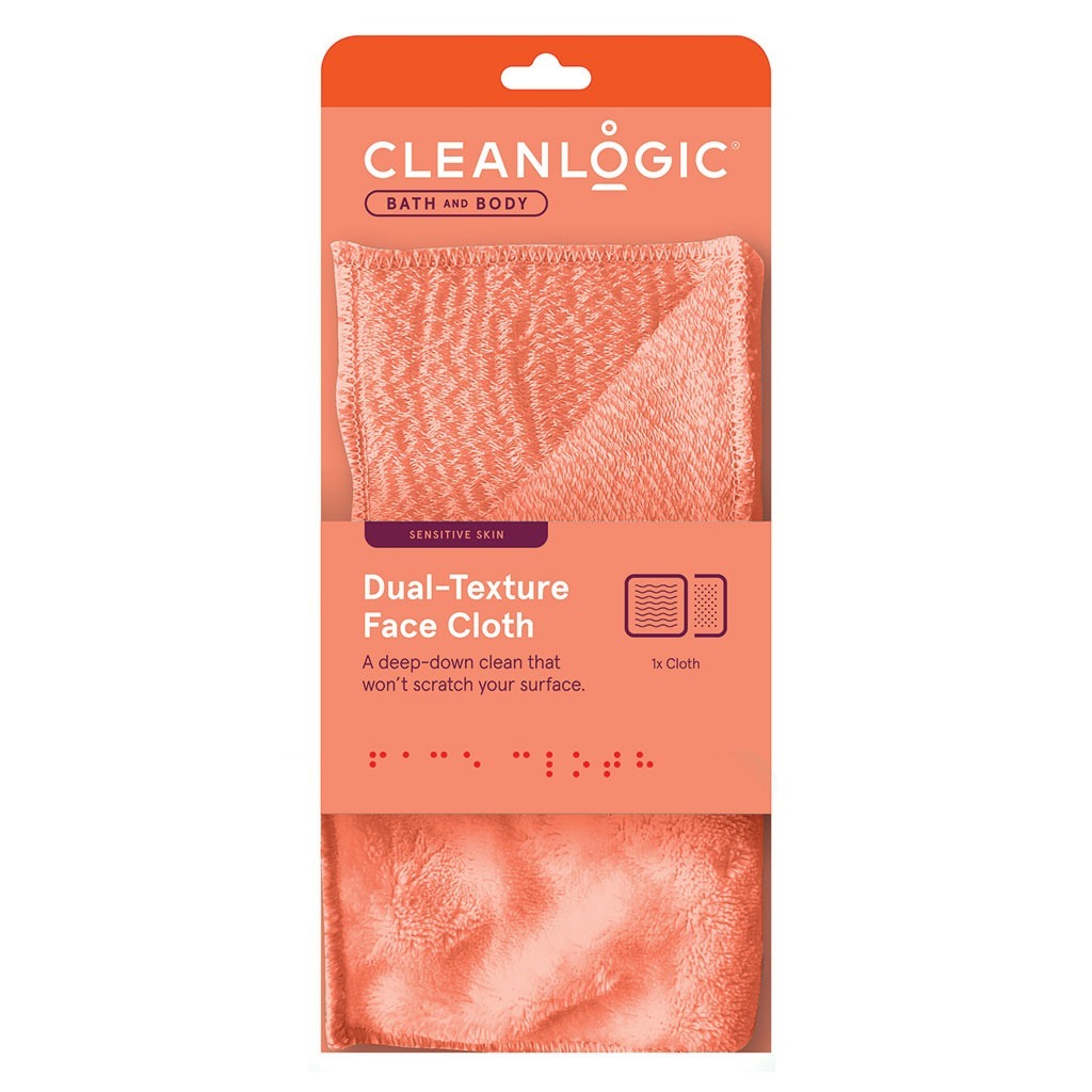Cleanlogic Bath & Body Dual-Texture Face Cloth Sensitive Skin CL-356-48 - Easy Pharmacy LLC