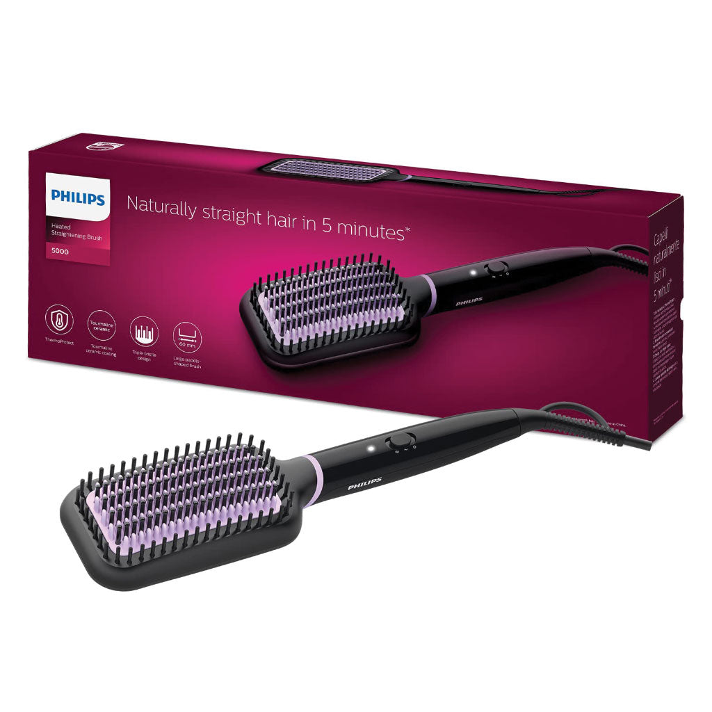 Philips Heated Straightening Brush With Thermo-Protect Black BHH880/03 - Easy Pharmacy LLC