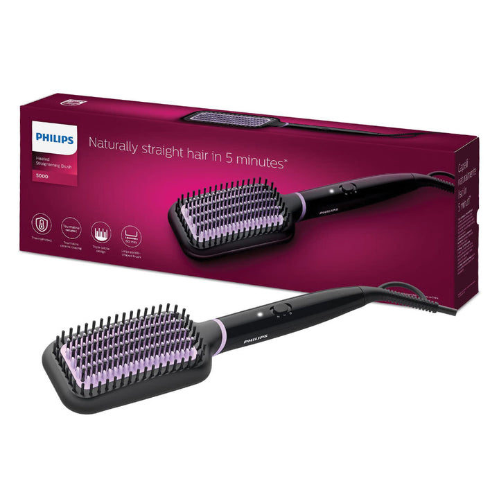 Philips Heated Straightening Brush With Thermo-Protect Black BHH880/03 - Easy Pharmacy LLC