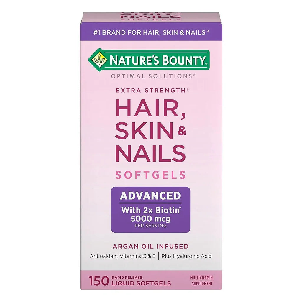 Nature's Bounty Optimal Solutions Extra Strength Hair, Skin And Nails Softgel 150's - Easy Pharmacy LLC