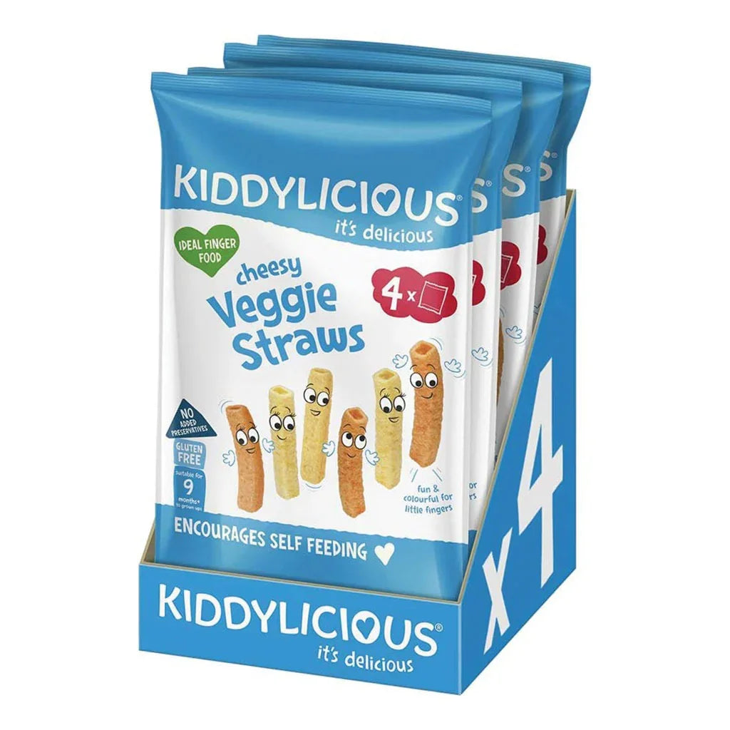 Kiddylicious 9+ Months Veggie Straws Cheesy Flavor Toddlers Snack Multi-Pack 12 g, 4’s - Easy Pharmacy LLC