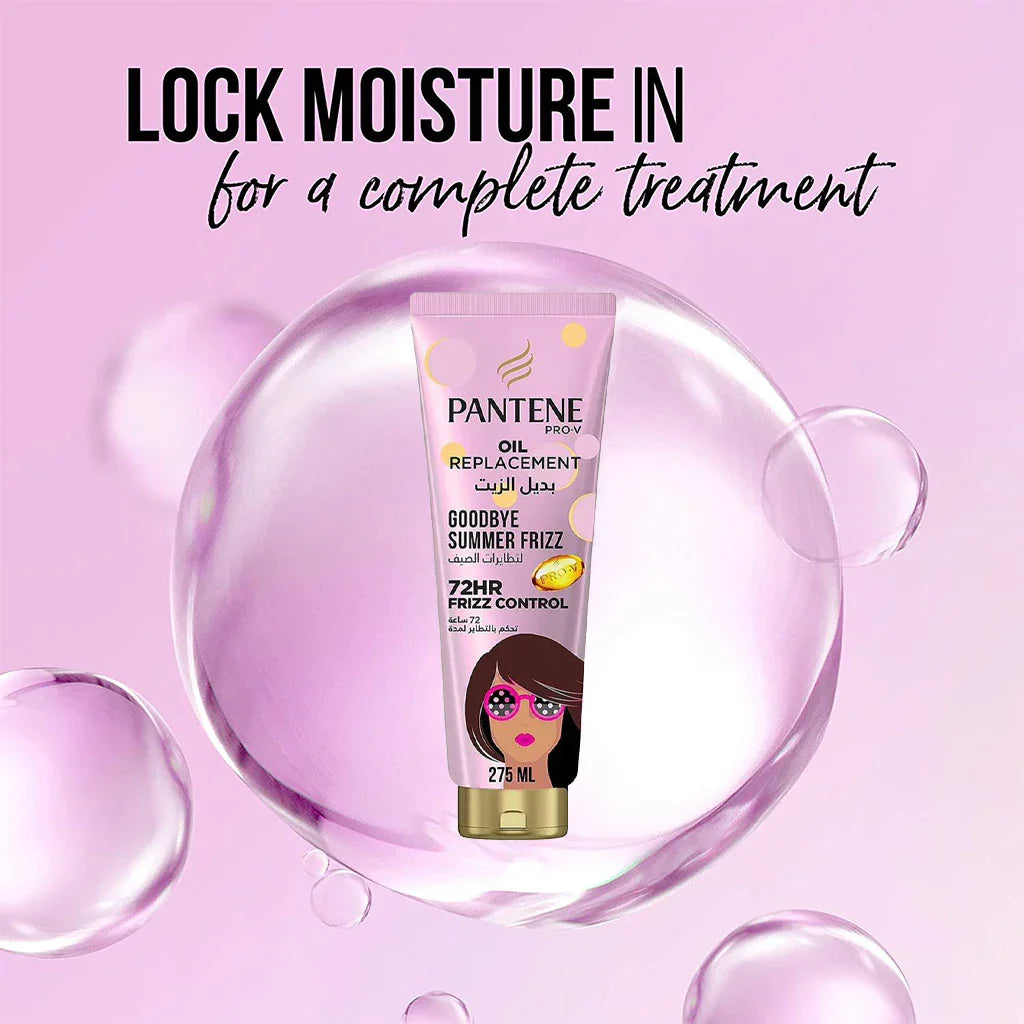 Pantene Pro-V Goodbye Summer Frizz Leave-In Oil Replacement With 72H Frizz Control 275ml - Easy Pharmacy LLC