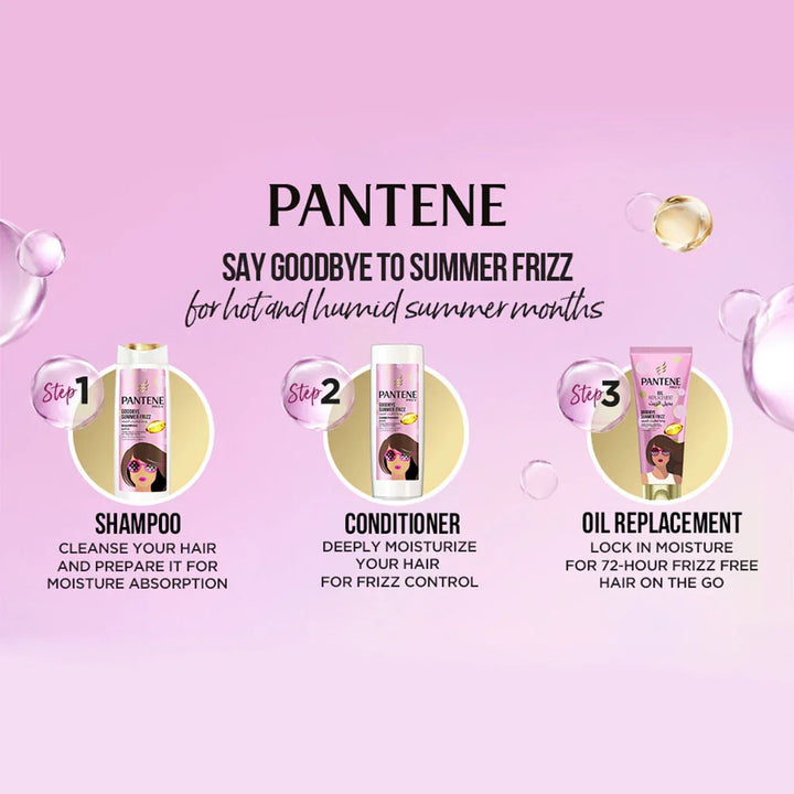 Pantene Pro-V Goodbye Summer Frizz Leave-In Oil Replacement With 72H Frizz Control 275ml - Easy Pharmacy LLC