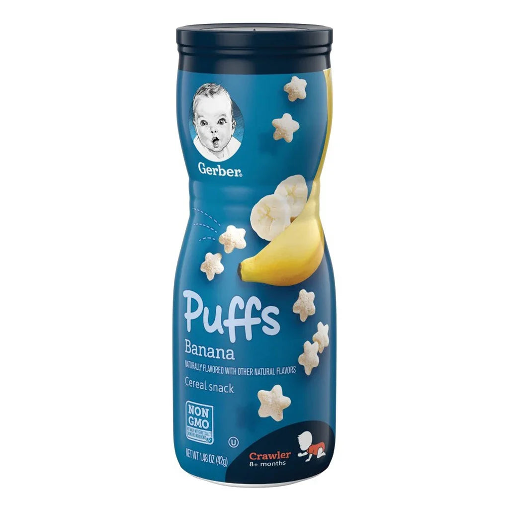 Gerber Puffs 8+ Months Crawler Banana Puffed Cereal Snack 42 g - Easy Pharmacy LLC