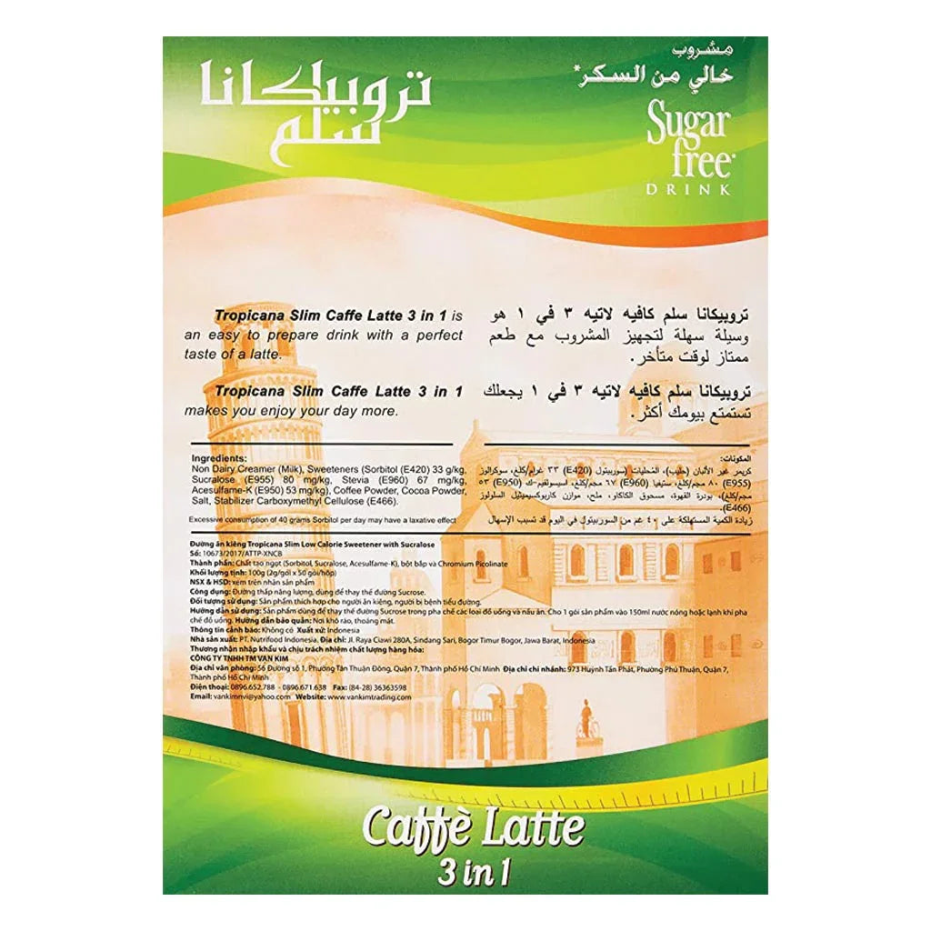 Tropicana Slim® Sugar Free Drink Caffee Latte 14 g 10's - Easy Pharmacy LLC