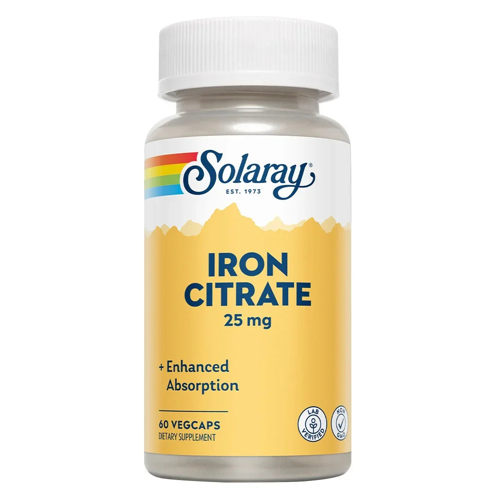 Solaray® Iron Citrate 25 mg Veg Capsules 60's - Easy Pharmacy LLC