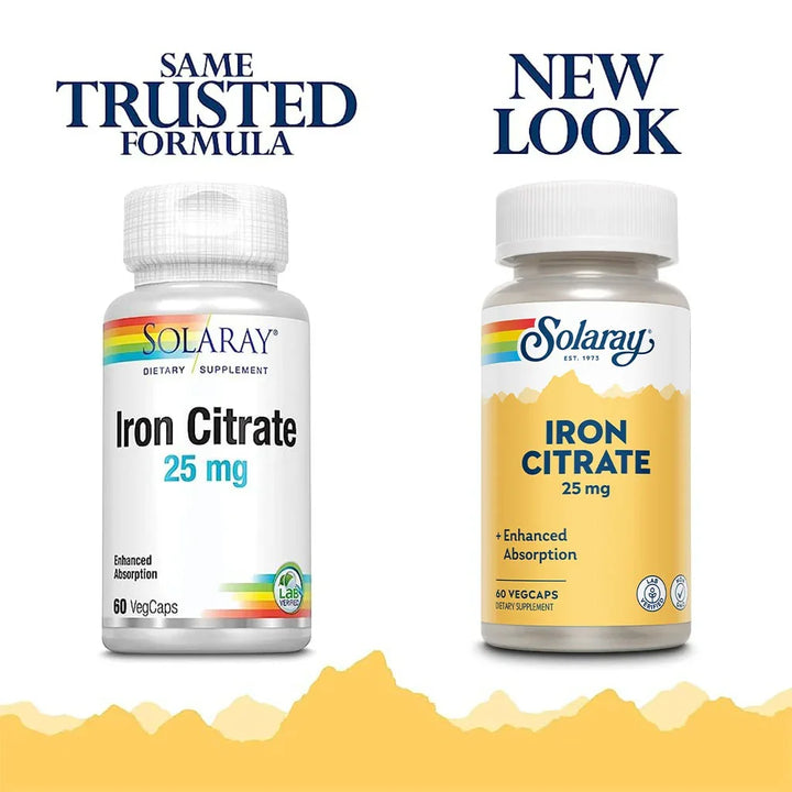 Solaray® Iron Citrate 25 mg Veg Capsules 60's - Easy Pharmacy LLC