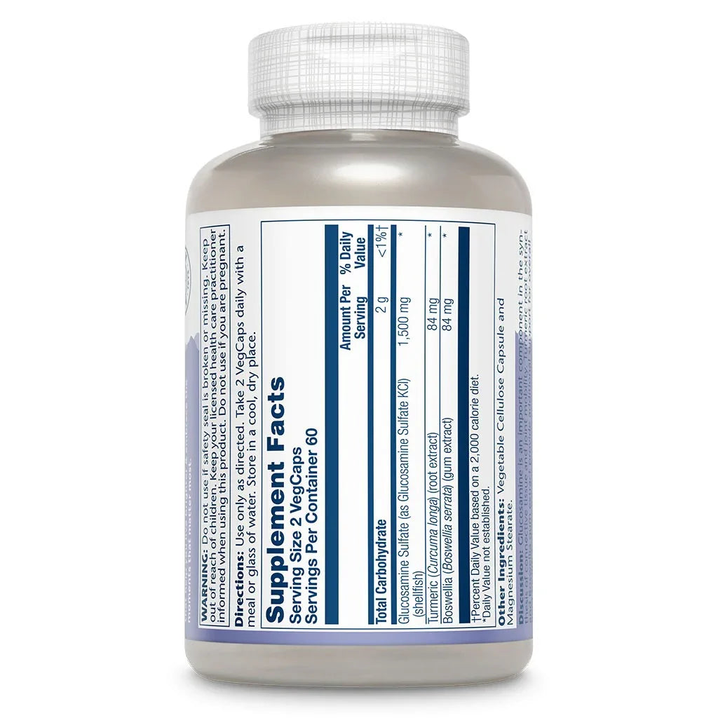 Solaray® Glucosamine Sulfate 1500 mg with Turmeric & Boswellia Veg Capsules 120's - Easy Pharmacy LLC