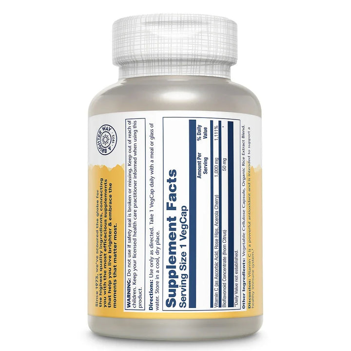Solaray® Vitamin C With Bioflavonoid Concentrate 1000 mg Veg Capsules 100's - Easy Pharmacy LLC