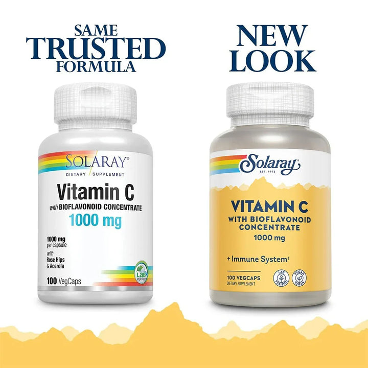 Solaray® Vitamin C With Bioflavonoid Concentrate 1000 mg Veg Capsules 100's - Easy Pharmacy LLC