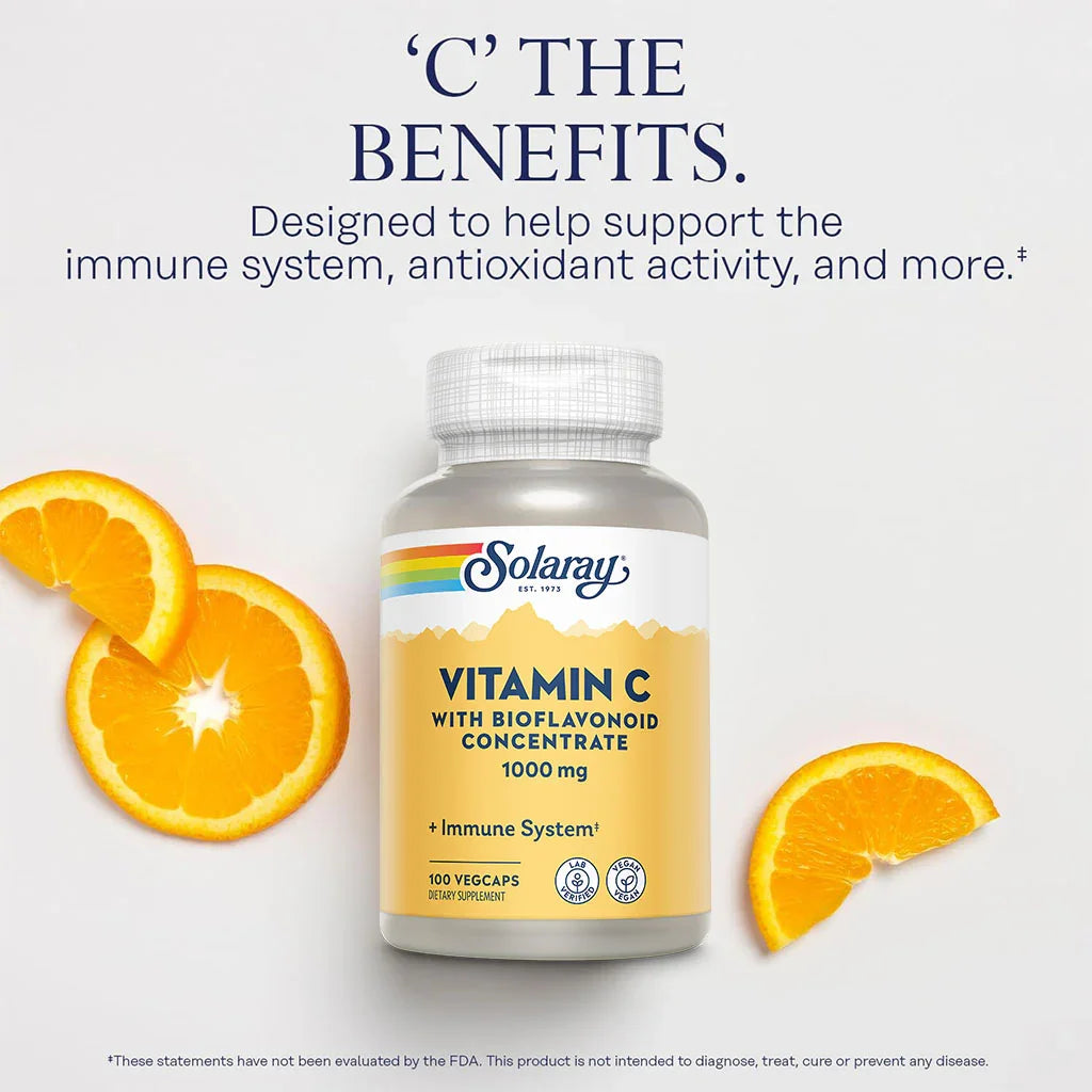 Solaray® Vitamin C With Bioflavonoid Concentrate 1000 mg Veg Capsules 100's - Easy Pharmacy LLC