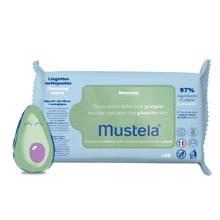 Mustela Baby Cleansing Wipes, Packs of 60's - Easy Pharmacy LLC