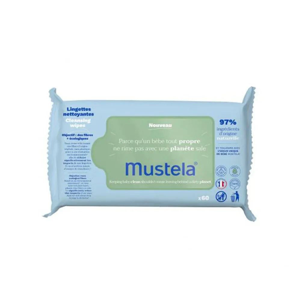 Mustela Baby Cleansing Wipes, Packs of 60's - Easy Pharmacy LLC