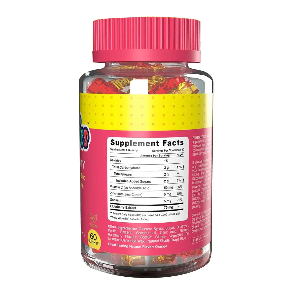 Dr. Gummies Immunity Booster Gummies With Vitamin C + Zinc & Elderberry For Kids, Pack of 60's - Easy Pharmacy LLC