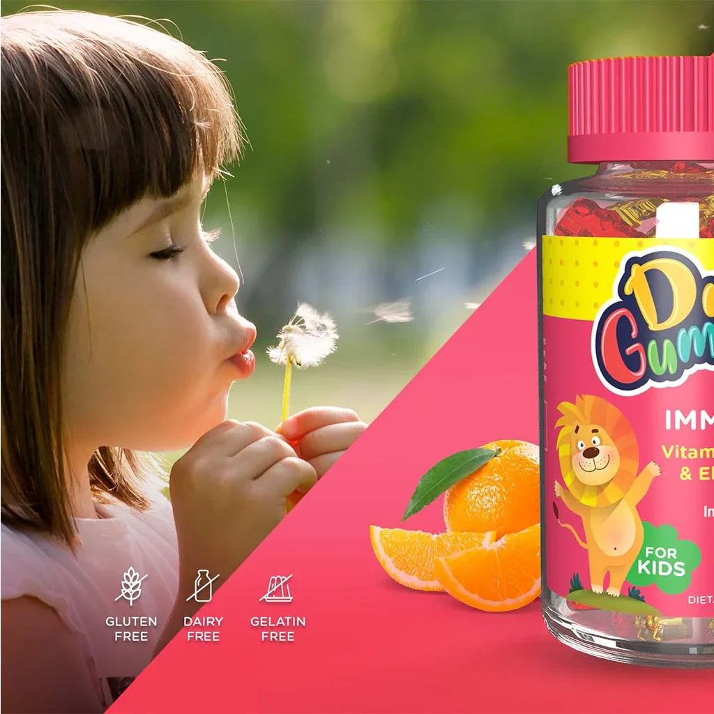 Dr. Gummies Immunity Booster Gummies With Vitamin C + Zinc & Elderberry For Kids, Pack of 60's - Easy Pharmacy LLC