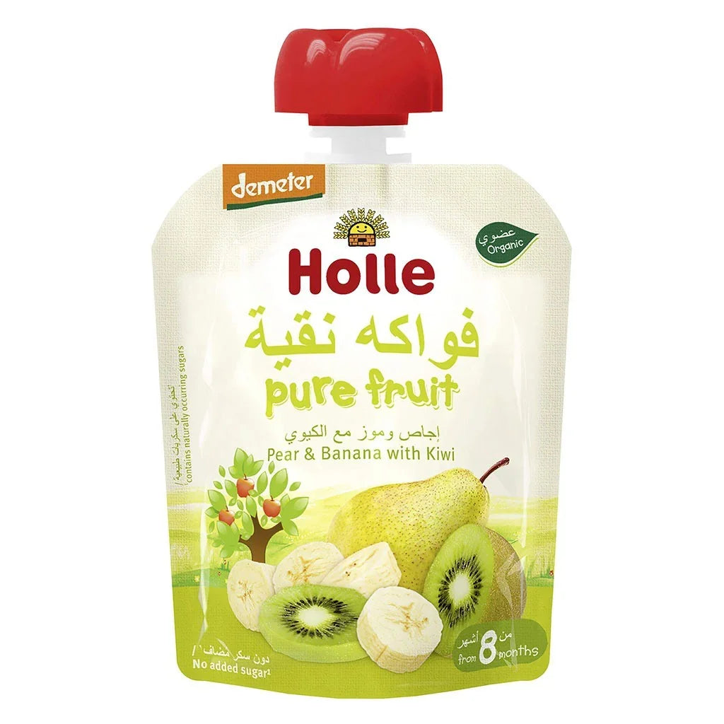 Holle Pure Fruit Pear And Banana With Kiwi Puree 90 g - Easy Pharmacy LLC
