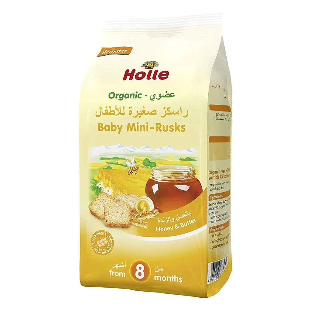 Holle Organic Baby Mini Rusks Honey And Butter 100 g - Easy Pharmacy LLC